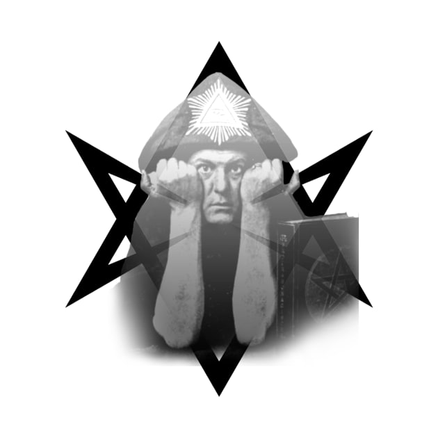 Aleister Crowley thelema occultist design by hclara23