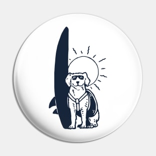 Surfing Dog Pin