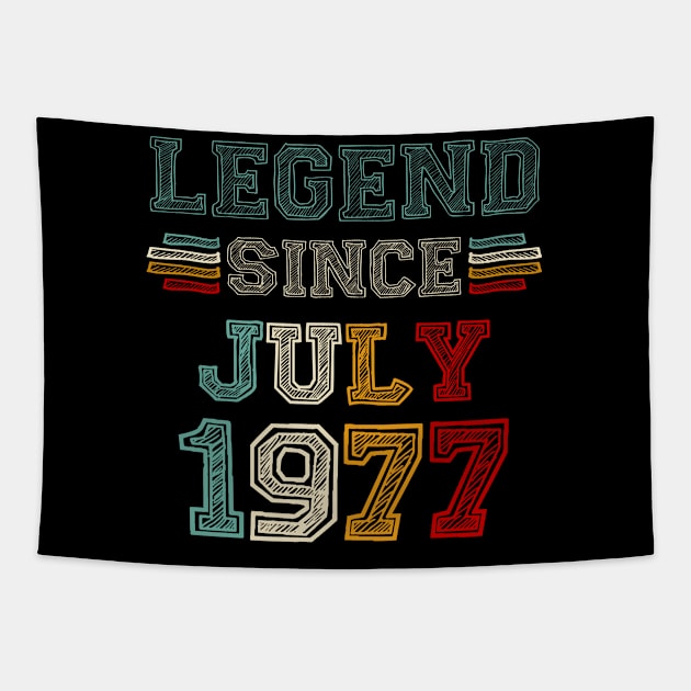 46 Years Old Legend Since July 1977 46th Birthday Tapestry by Vintage White Rose Bouquets