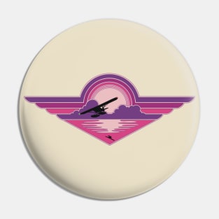 Seaplane Sunrise Pin