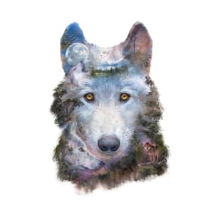 Wolf Moon Surreal T-Shirt