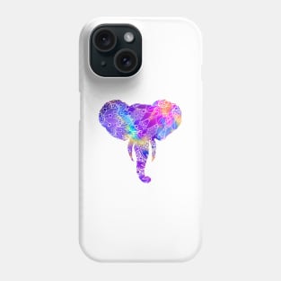 Rainbow Mandala Pattern Elephant Phone Case