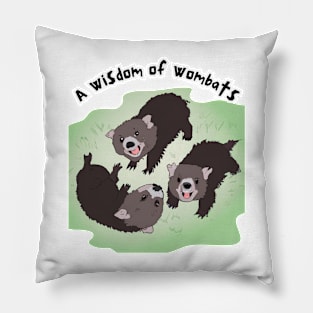 A Wisdom of Wombats Pillow