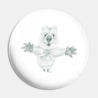 Quokka jumping for joy Pin