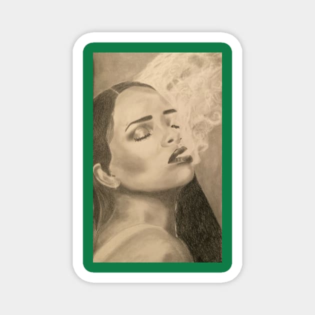 Rihanna Smoking Magnet by Miss_anthropic_libra