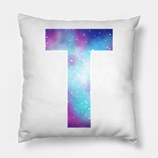 Letter T galaxy Pillow