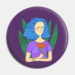 Girl With A Rose Pin