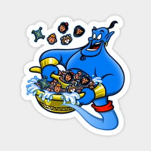 3 Wish Crisp Genie Cereal Stickers! Magnet