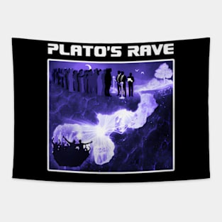 Plato's Rave Cave Allegory Raver Philosopher Tapestry