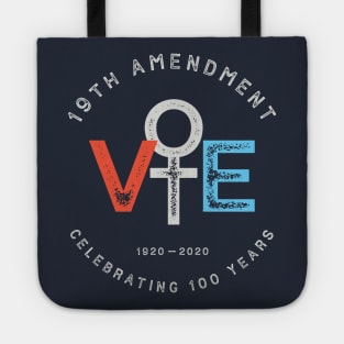 19th Amendment Centennial Logo - Votes Women Suffrage Design Tote