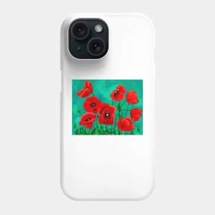 Red Poppy Garden Phone Case