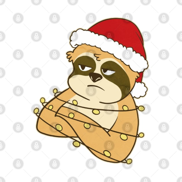 Christmas Sloth by Digital-Zoo