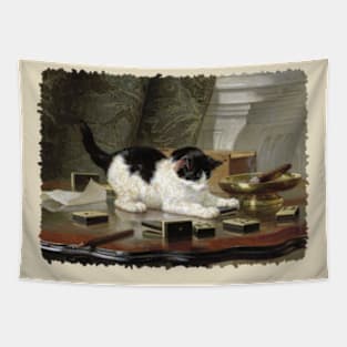 Kitten at play Tapestry