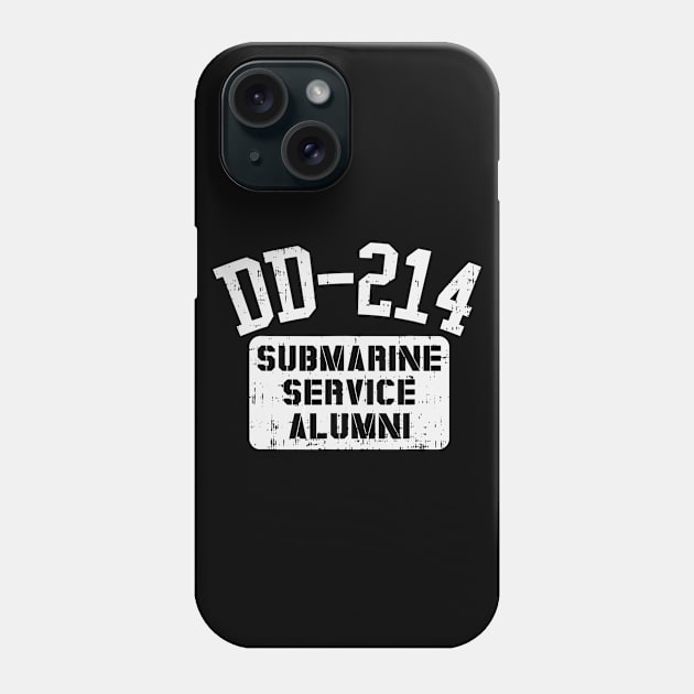 DD-214 Submarine Service Alumni Vintage US Navy Veteran Gift Phone Case by danieldamssm