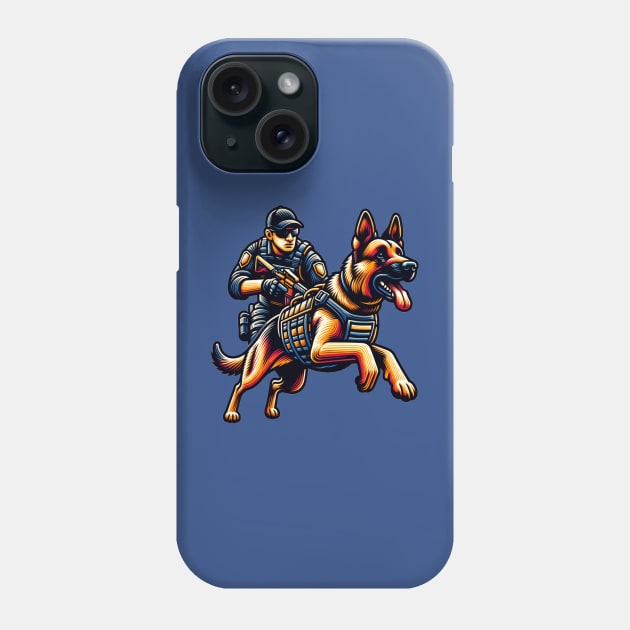 Police K9 In Action Phone Case by Maries Papier Bleu