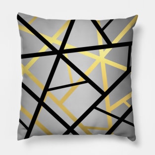 Silver/Black/Gold Pattern Pillow