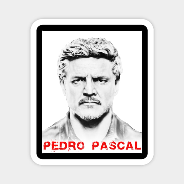 pedro pascal visual art Magnet by DOGGIES ART VISUAL