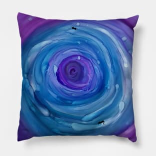 Abstract rose with raindrops Pillow