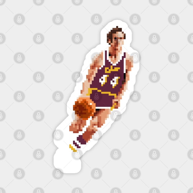 Jerry West Pixel Magnet by qiangdade