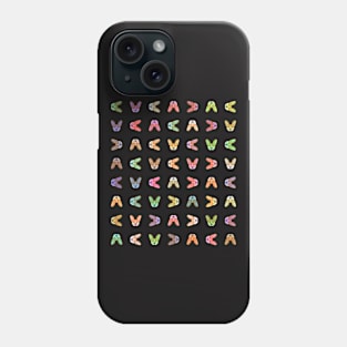 Multicolor Cardigan Corgi Face Pattern - version four Phone Case