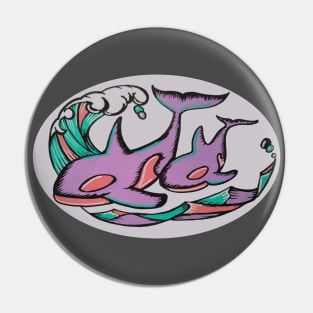 orca mother and child Pin