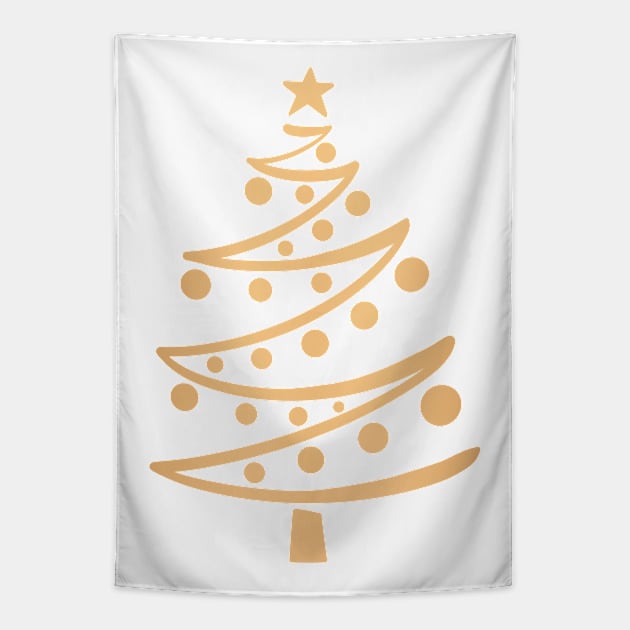 Modern Christmas Tree Tapestry by julieerindesigns