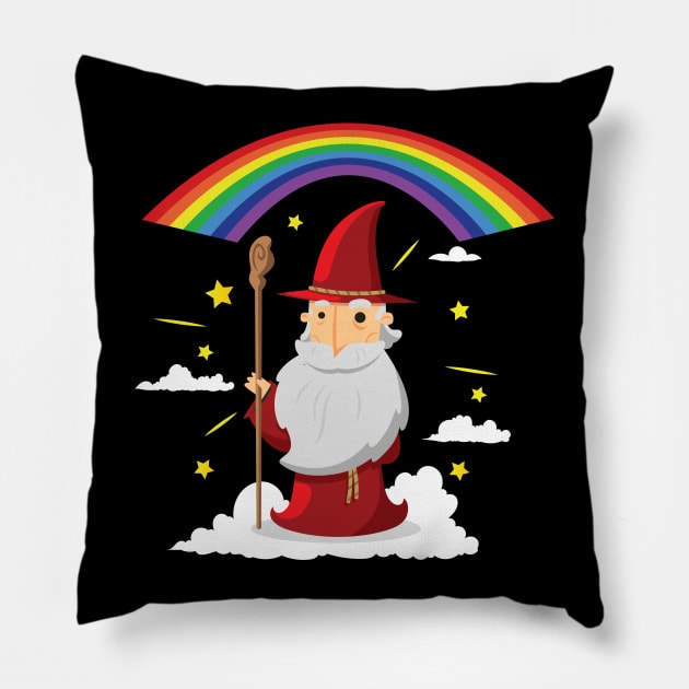 Rainbow Wizard Pillow by HopeandHobby