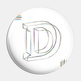 D - cmyk strokes Pin