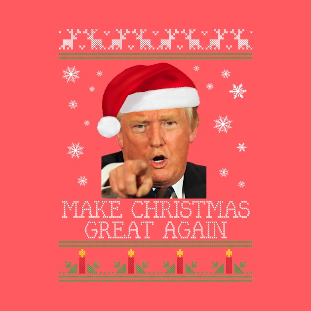 Make Christmas Great Again Donald Trump Knit Pattern by Rebus28