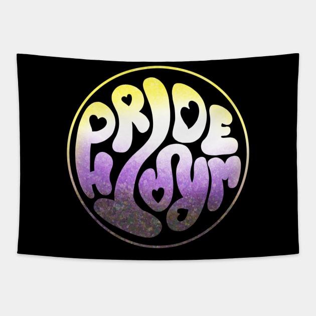 Pride and Wrath (Enby / Non-binary pride) Tapestry by Labrattish