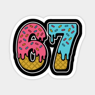 Six Seven 6 7 Meme Design 6 7 Magnet