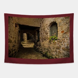 Alley in Poffabro, North East Italy Tapestry