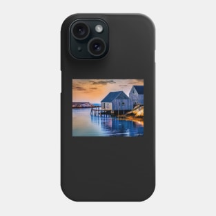 Fishing Sheds at Sunset Phone Case