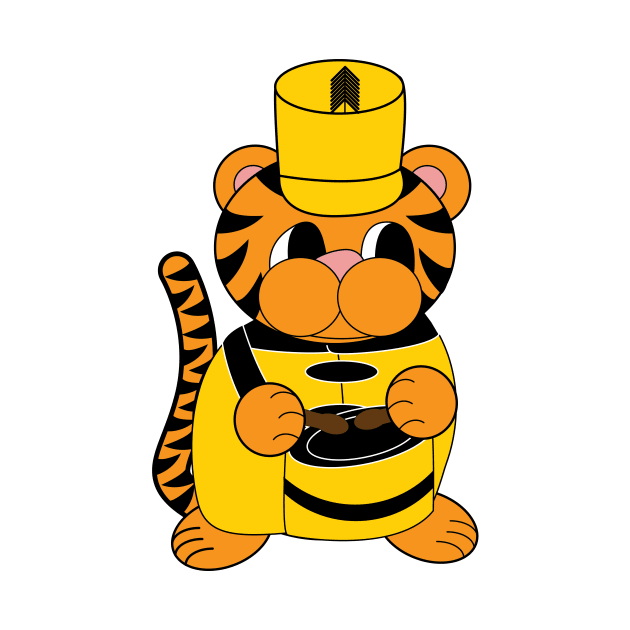 Marching Band Tiger Drum Yellow and Black by Beautiful Cuteness