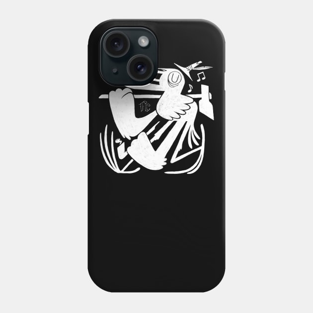 Corvus Corax #1 white print Phone Case by Freaking Creatures