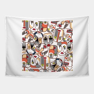 funny faces with emotions Tapestry