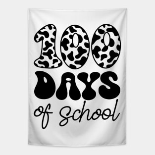 100 days of school Cow Pattern Tapestry