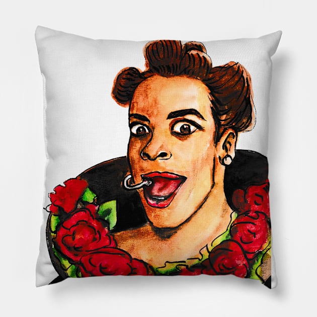 Ruby Rhod Pillow by Svetlana Pelin