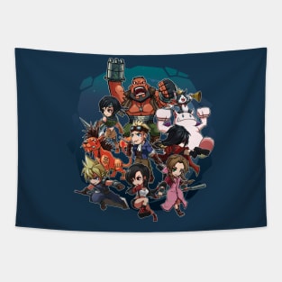 Final Fantasy 7 Chibis Fanart Tapestry