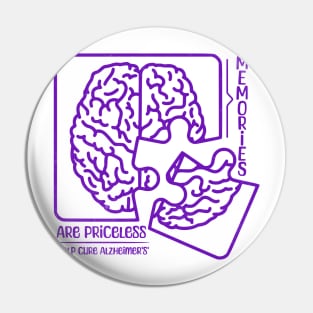 Memories Are Priceless - Alzheimer's Awareness Puzzle Design Pin