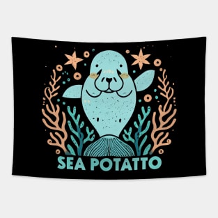 Floaty potato cute manatee animal lover Tapestry