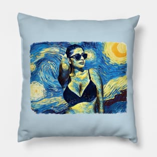 Beach Life Van Gogh Style Pillow