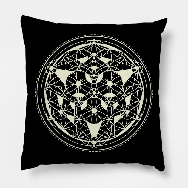 Flower of Life Mandala Sacred Geometry Pillow by The Dream Team