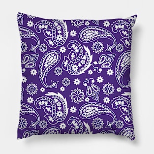 Mandala Pattern Purple and White Halloween Fall Autumn Season Pillow