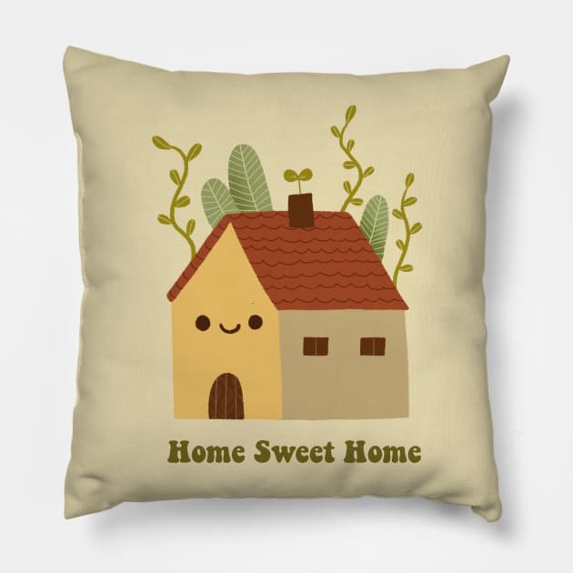 Home sweet home Pillow by Carlotta Illustration