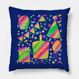 Rainbow Birthday Part Design Pillow