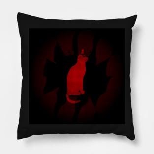 Red Cat Pillow