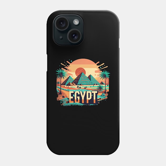 Cairo Egypt Pyramids - Vintage Travel Souvenir Phone Case by PrintSoulDesigns