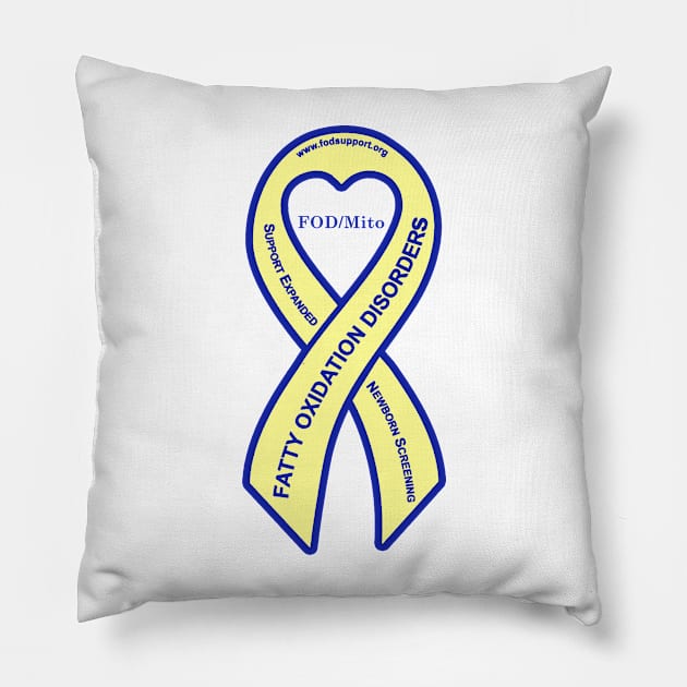 FOD/Mito FOD Awareness Ribbon Pillow by FOD Family Support Group