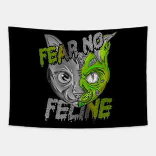 Zombie Cat Fear No Feline Tapestry